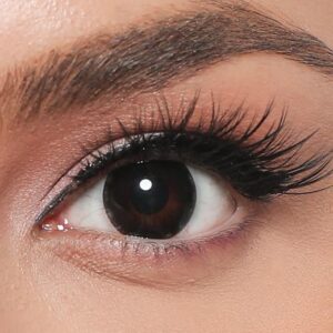 LA’BELLA Real 'Black' schwarze farbige Kontaktlinsen für 3 Monate / 1x Paar / 2 Stk. Linsen