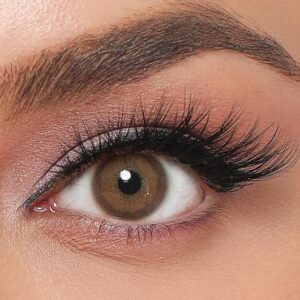 LA’BELLA Milano 'Pixie Brown' braune farbige Kontaktlinsen für 3 Monate / 1x Paar / 2 Stk. Linsen