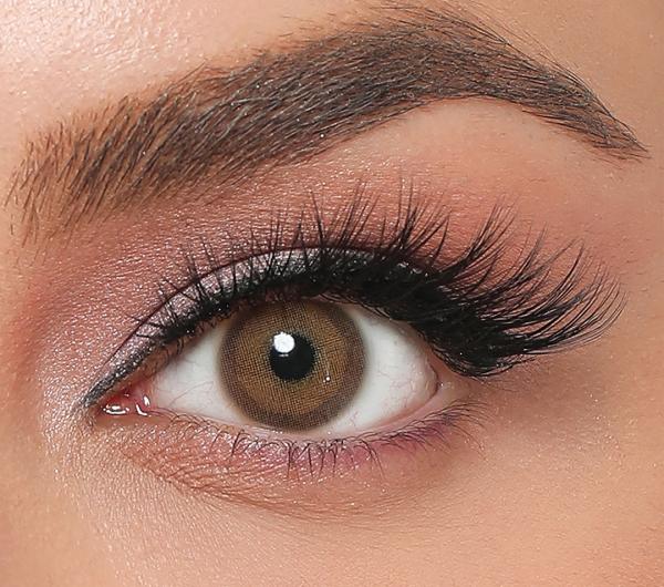 LA’BELLA Milano 'Pixie Brown' braune farbige Kontaktlinsen für 3 Monate / 1x Paar / 2 Stk. Linsen