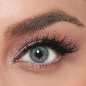 LA’BELLA Premium 'Gray' graue farbige Kontaktlinsen für 3 Monate / 1x Paar / 2 Stk. Linsen