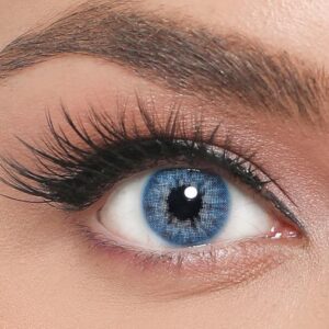 ICONIC 'Safir' blaue farbige Kontaktlinse für 3 Monate / 1x Paar/ 2 Stk. Linsen
