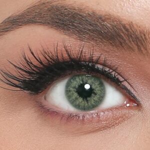 ICONIC 'Jade' grüne farbige Kontaktlinse für 3 Monate / 1x Paar/ 2 Stk. Linsen