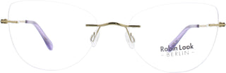 Robin Look 106 randlos gold lila - Lesebrille