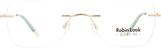 Robin Look 120 randlos gold grün - Lesebrille